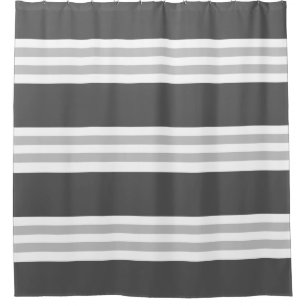 Rideaux De Douche Rayure gris-foncé moderne