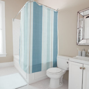 Rideaux De Douche Rayure Horizon Bleu Nordique