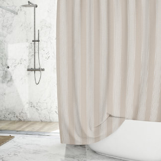 Rideaux De Douche Rayure Tribale Chaude Taupe Grège Maison de Campag