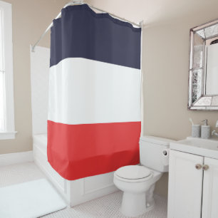 Rideaux De Douche Rayures Bleu Blanc & Rouge Rayé