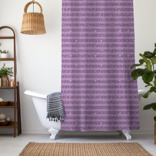 Rideaux De Douche Rayures horizontales de style pailleté mûre atténu