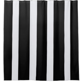 Rideaux De Douche Rayures noires et blanches