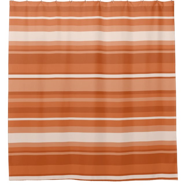 Rideaux De Douche Rayures orange (Devant)