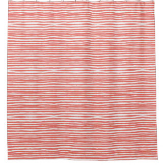 Rideaux De Douche Rayures orange, lignes