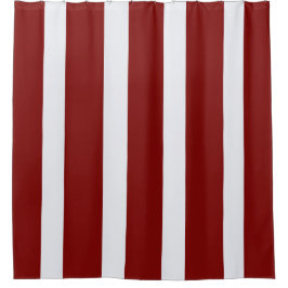 Rideaux De Douche Rayures rouges et blanches