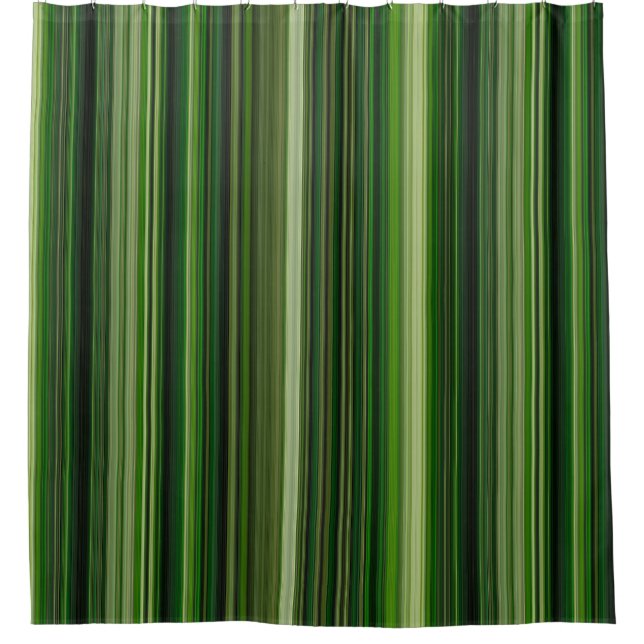 Rideaux De Douche Rayures vert foncé (Devant)