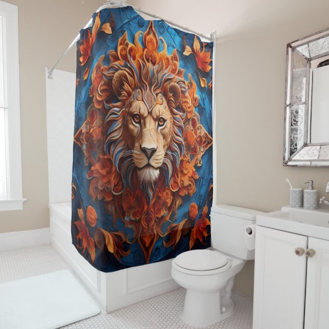 Rideaux De Douche Reflections de portraits d'animaux sauvages (En situation)