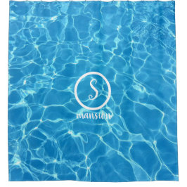 Rideaux De Douche Réflexion d'eau avec logo et texte personnalisable