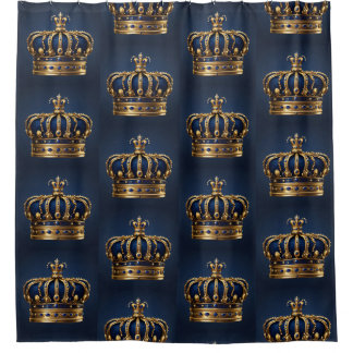 Rideaux De Douche Regal Blue Crown Series