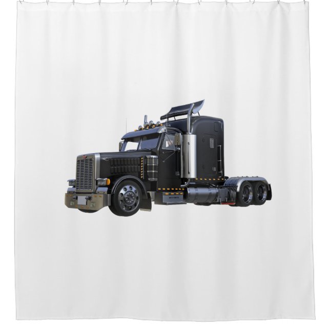 Rideaux De Douche Remorque-camion Black Semi (Devant)