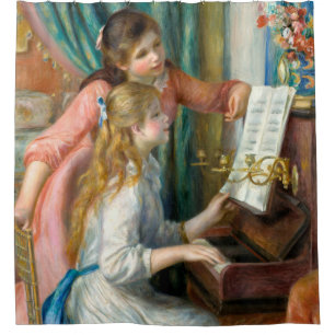 Rideaux De Douche Renoir Girls at the Piano Impressionism Painting