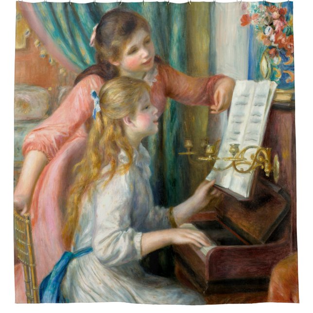 Rideaux De Douche Renoir Girls at the Piano Impressionism Painting (Devant)