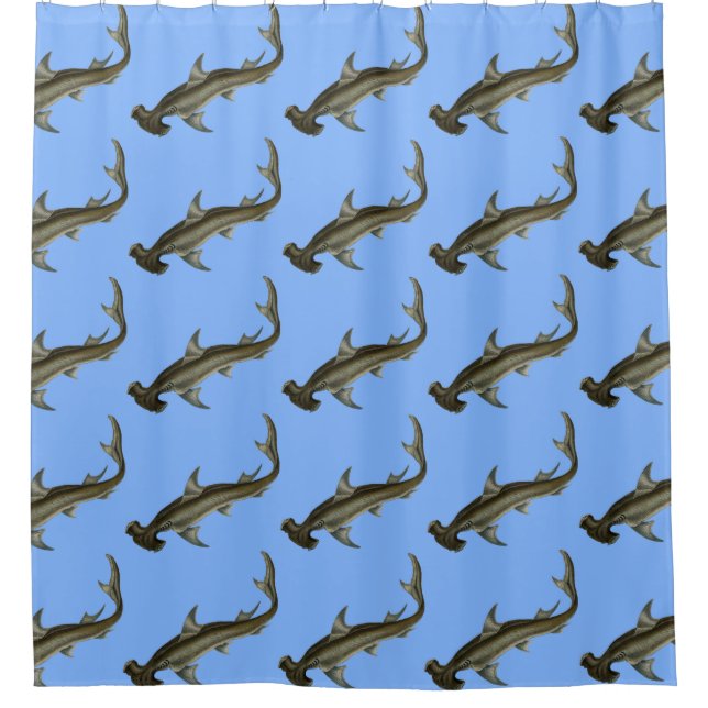 Rideaux De Douche requin marteau bleu (Devant)
