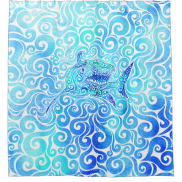 Rideaux De Douche Requin tourbillonnant