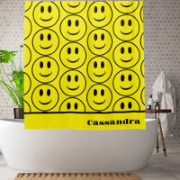 Retro Jaune Joyeux Visage souriant