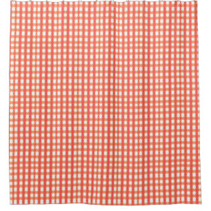 Rideaux De Douche Retro Mid Century Orange & Rose