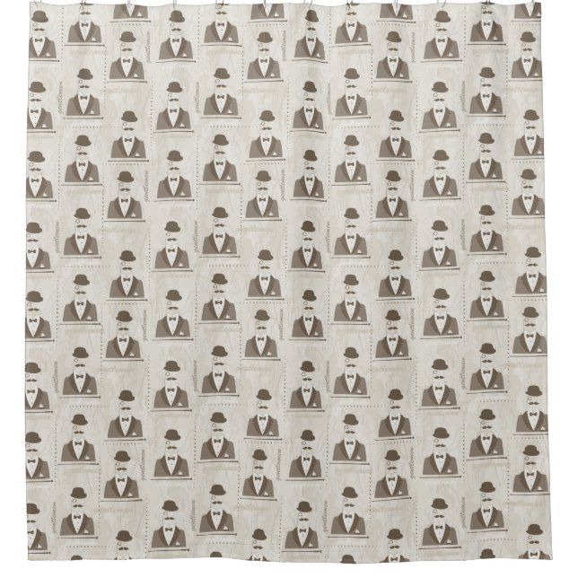 Rideaux De Douche Rétro motif pour l'homme (Devant)