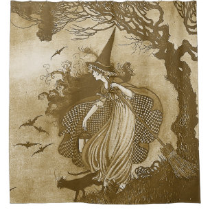 Rideaux De Douche Rétro Witch