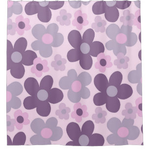 Rideaux De Douche Rêve rétro des marguerites de lavande #1 #retro #d
