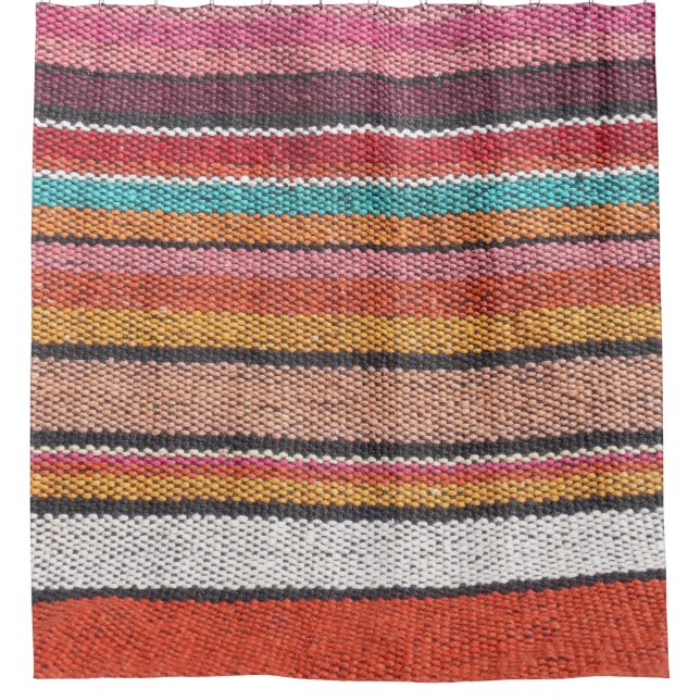Rideaux De Douche Richesse du tapis : Textures mexicaines péruvienne (Devant)