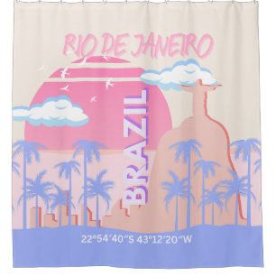 Rideaux De Douche Rio de Janeiro Brésil Travel Art