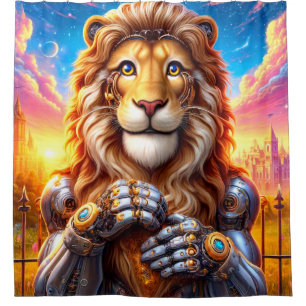 Rideaux De Douche Robot Lion