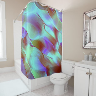 Rideaux De Douche Roche polie en violet chromé