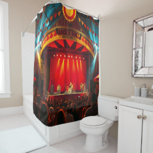 Rideaux De Douche Rock n Roll Concert Stage