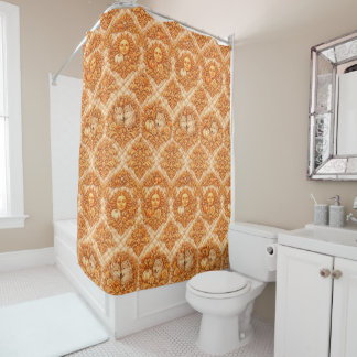 Rideaux De Douche Rococo Revival Damask Nature Pattern