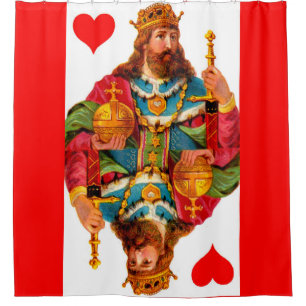 Rideaux De Douche Roi des Coeurs