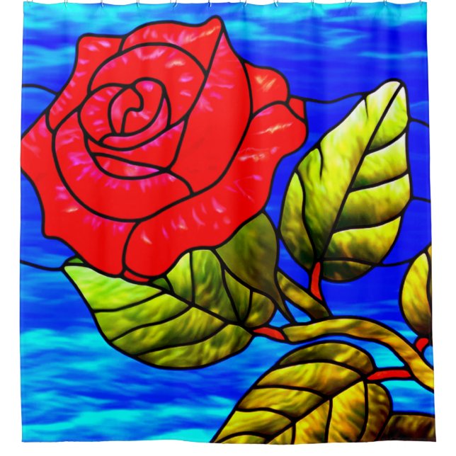 Rideaux De Douche Rose (Devant)