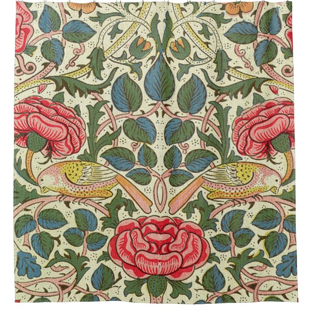Rideaux De Douche Rose 1883 William Morris (Devant)
