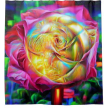 Rose arc-en-ciel psychédélique