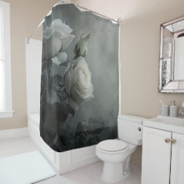 Rideaux De Douche Rose blanche