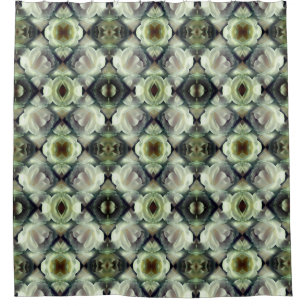 Rideaux De Douche Rose blanche Floral Motif Abstrait
