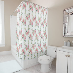 Rideaux De Douche Rose Florale Rose Chic Usé