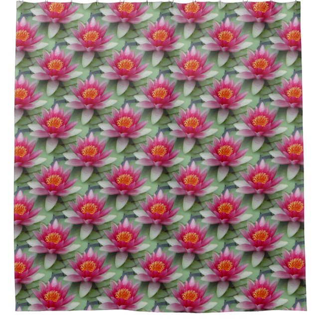 Rideaux De Douche Rose Lotus Water Lily (Devant)