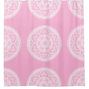 Rideaux De Douche Rose Mandala