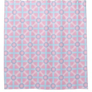Rideaux De Douche Rose mignon, violet et bleu clair Motif