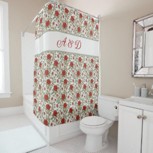 Rideaux De Douche Rose rouge personnalisée