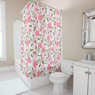 Rideaux De Douche Roses Roses Roses Et Tailles Roses Arrière - plan 