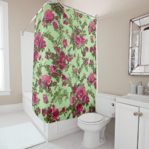 Rideaux De Douche Roses roses victoriennes