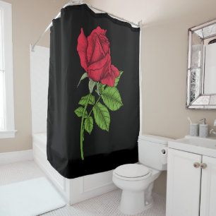 Rideaux De Douche Rouge