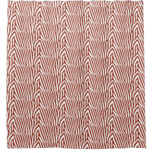 RIDEAUX DE DOUCHE ROUGE ZEBRA STRIPES