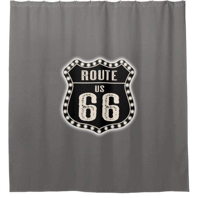 Rideaux De Douche Route 66 Symbole Americana (Devant)