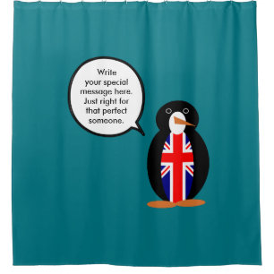 Rideaux De Douche Royaume-Uni Mme Pingouin qui parle