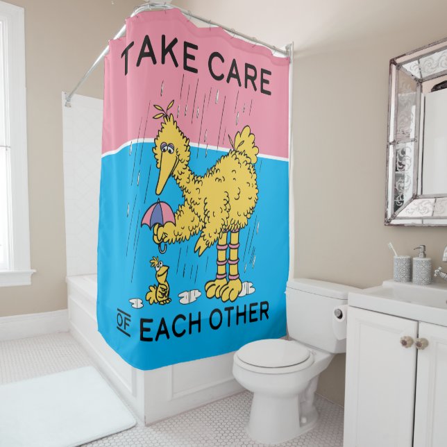 Rideaux De Douche Rue Sésame | Big Bird Prenez soin de vous (En situation)