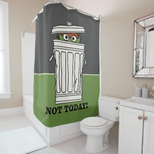 Rideaux De Douche Rue Sésame   Oscar le Grouch Pas aujourd'hui!