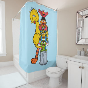 Rideaux De Douche Rue Sésame   Pose Pals Street Sesame