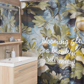 Rideaux De Douche Rustic Blooms des cadeaux de retraite personnalisé